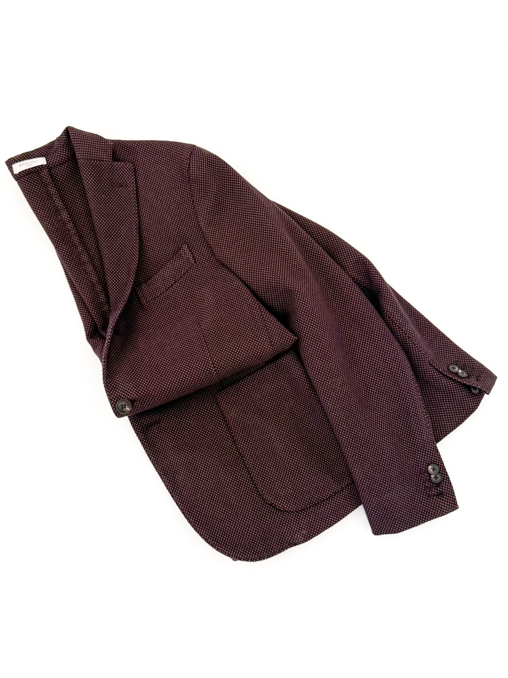 NEW Boglioli K Jacket Textured Blazer Cotton Sport Coat Men's 38R Black Maroon - Picture 13 of 16